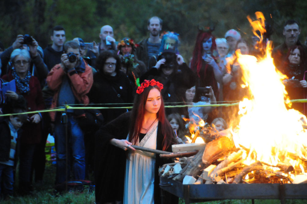 The Celts would build large bonfires and sacrifice some animals during the Samhain festival. — YouTube image