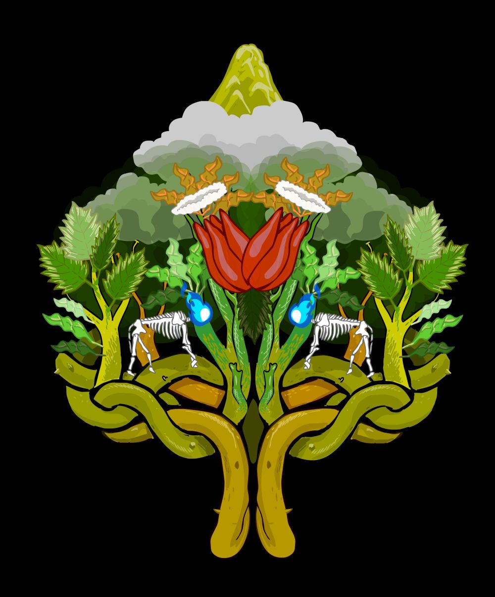 Haris Abhadi’s ‘Forest' is a large and eye-catching print. 