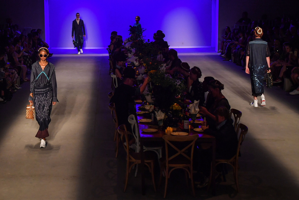Models present creations by Ronaldo Fraga during the Sao Paulo Fashion Week in Sao Paulo, Brazil. u00e2u20acu201d AFP pic