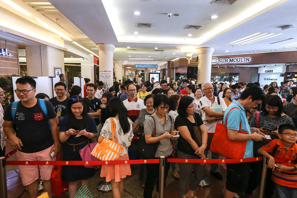 Shoppers made a bee line for the 'I’m Yours' eco-event to collect free plants.