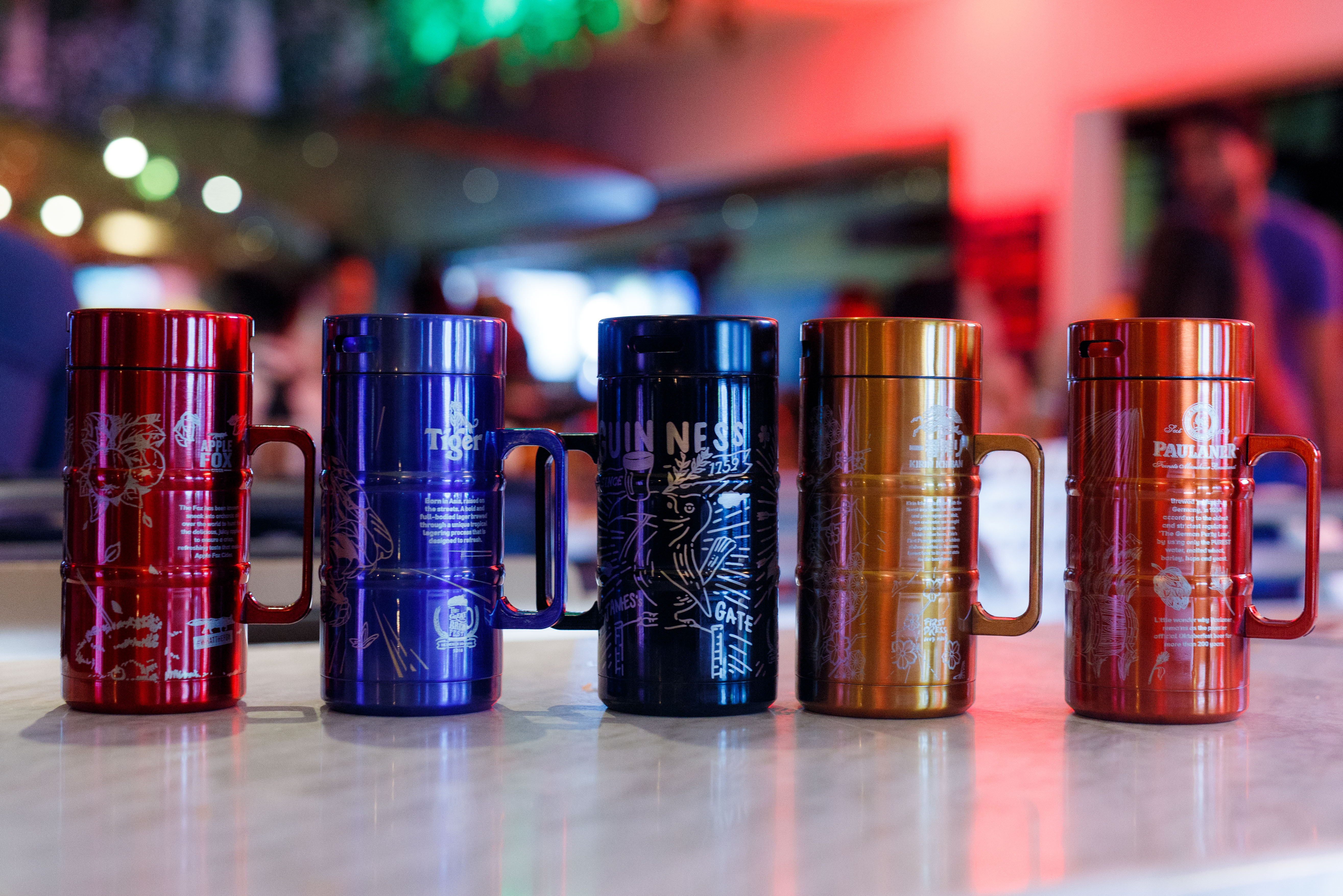 The limited-edition designer mugs made for the festival. 
