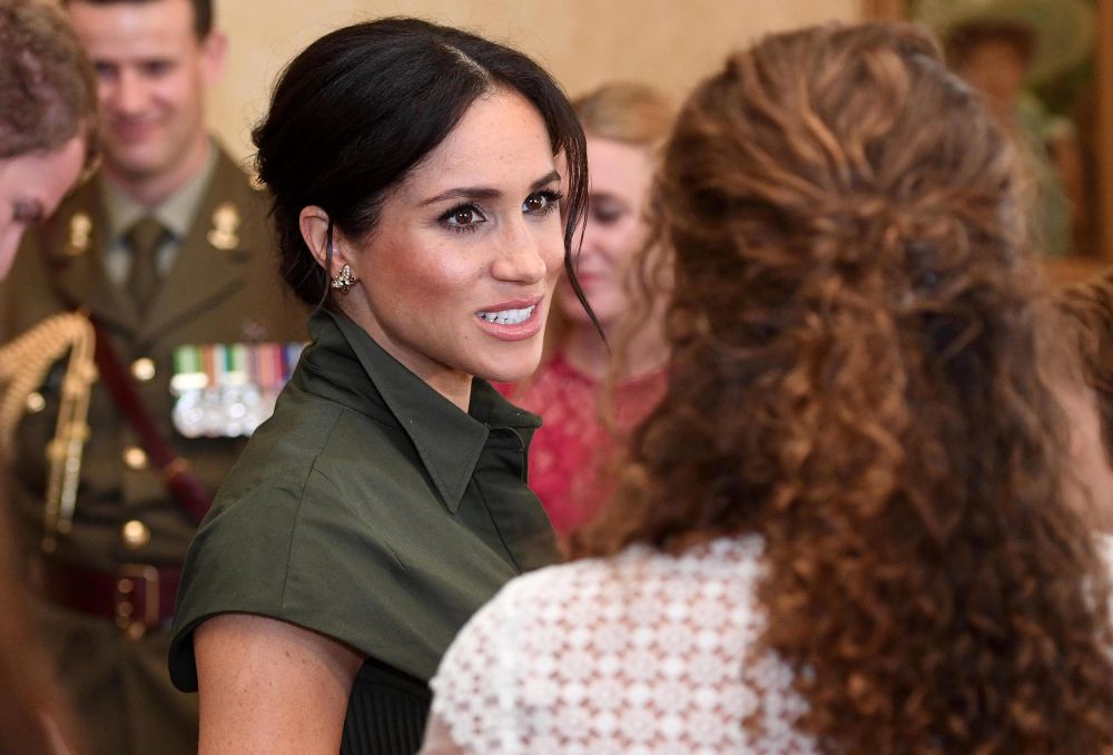 Meghan Markle, Duchess of Sussex reacts during an afternoon reception hosted by the Governor-General and Lady Cosgrove, in Sydney October 16, 2018. u00e2u20acu201d Reuters pic