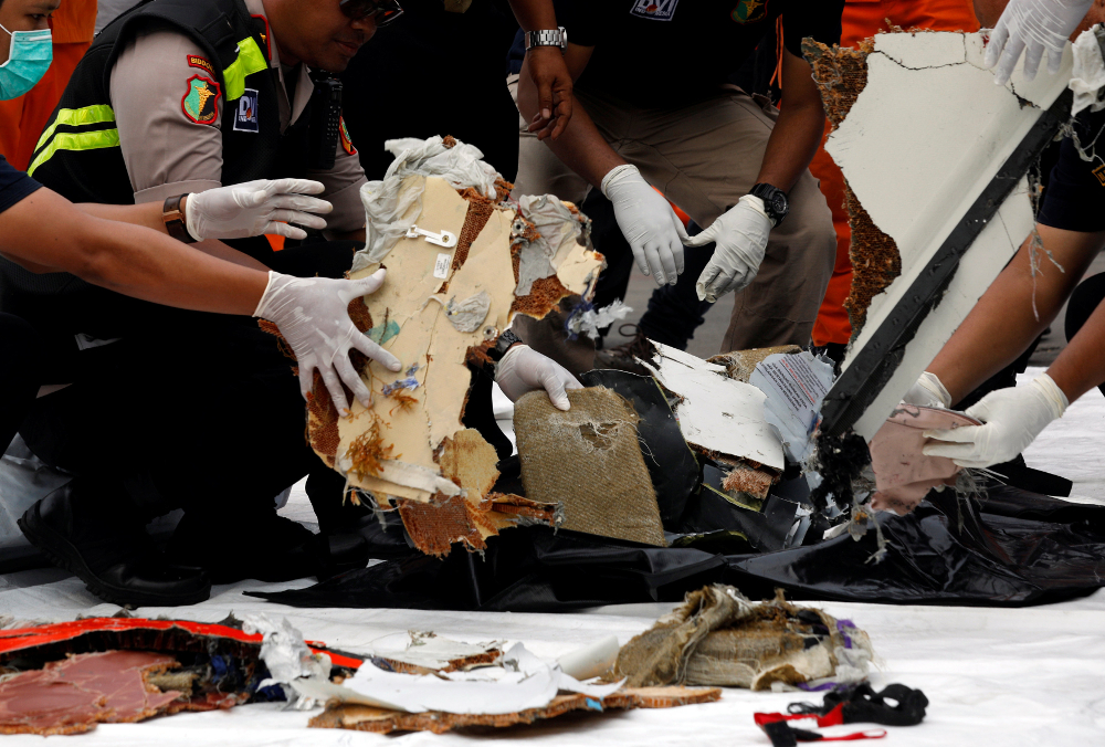 Rescue workers lay out newly recovered debris of Lion Air flight JT610 at Tanjung Priok port in Jakarta October 30, 2018. u00e2u20acu201d Reuters pic