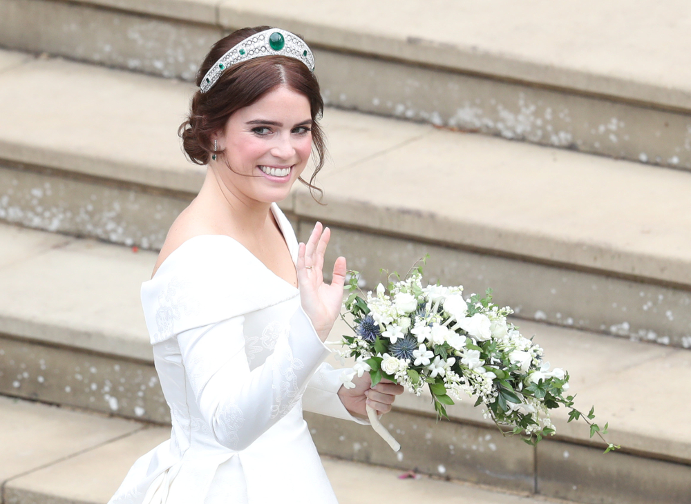 Princess Eugenie arrives for her wedding to Jack Brooksbank at St George’s Chapel in Windsor Castle, Windsor October 12, 2018. — Picture by Andrew Matthews/Pool via Reuters
