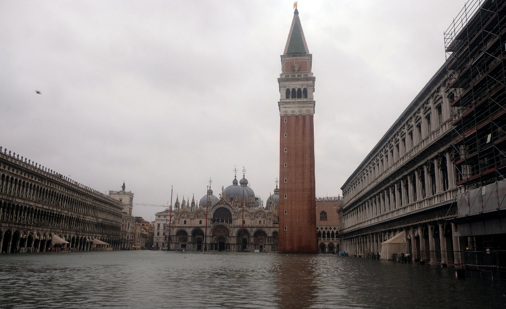 A view of flooded Saint Mark Square during a period of seasonal high water in Venice October 29, 2018. u00e2u20acu201d Reuters pic