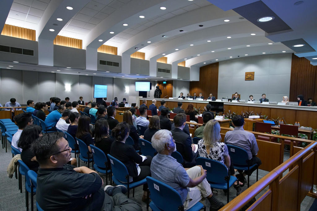 The Parliamentary Select Committee on Deliberate Online Falsehoods at a public hearing in March 2018. u00e2u20acu201d TODAY pic