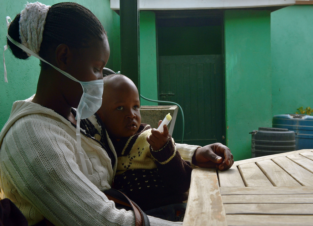 John, 3, and his mother Elizabeth, who both suffer from multi-drug-resistant tuberculosis (MDR-TB), at a Mu00c3u00a9decins Sans Frontieres clinic in Nairobi March 24, 2015, World Tuberculosis Day. u00e2u20acu201d AFP pic