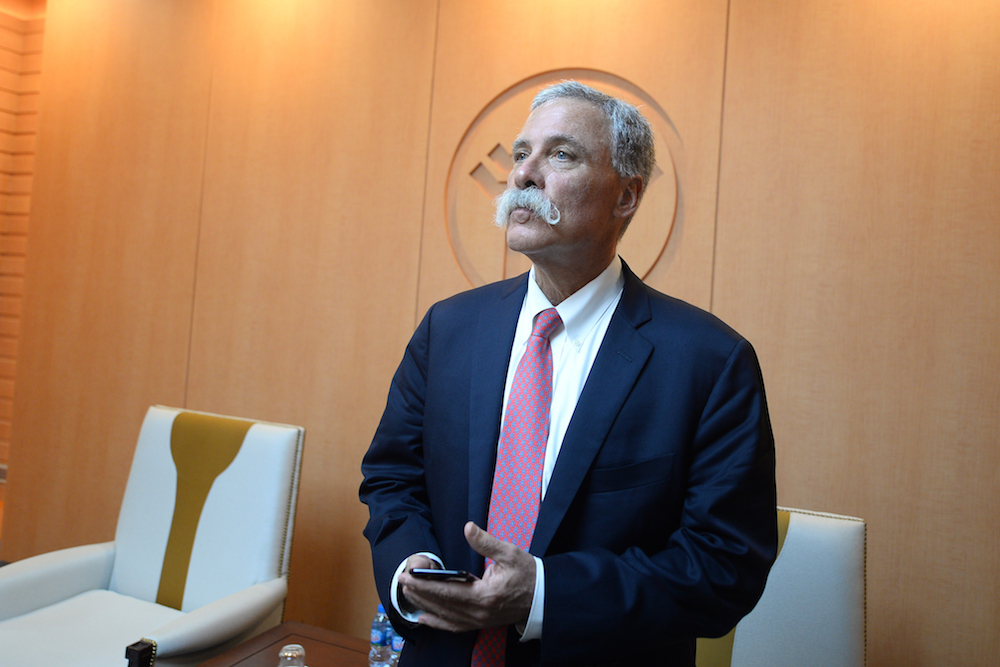 President and CEO of Formula One Chase Carey poses during an interview with AFP in Hanoi November 7, 2018. u00e2u20acu201d AFP pic