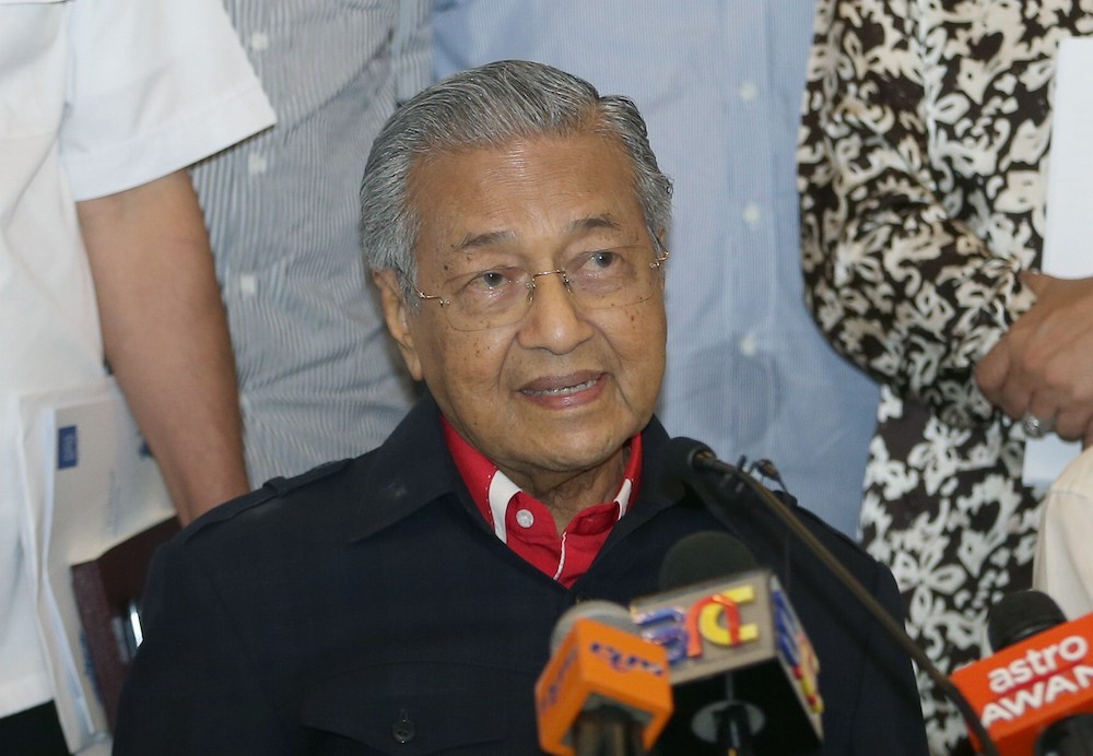 Prime Minister Tun Dr Mahathir Mohamad speaks during a press conference at the Perdana Leadership Foundation, November 3, 2018. u00e2u20acu201d Picture by Abdul Razak Ghazali 