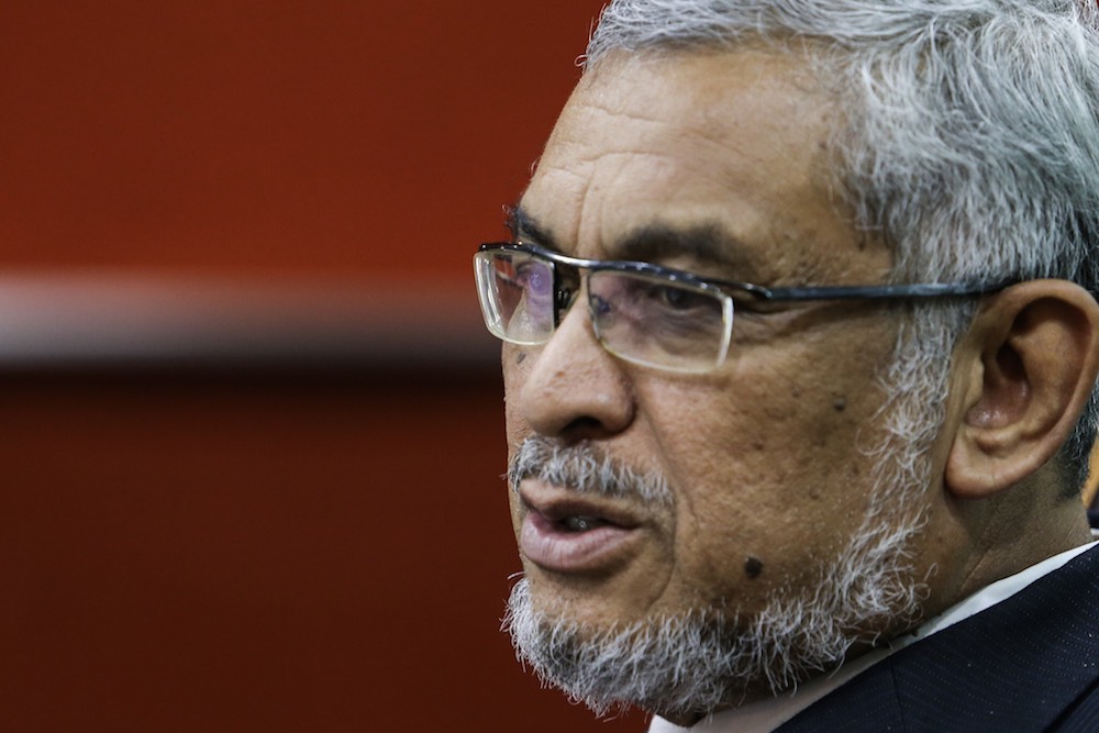 Federal Territories Minister, Khalid Abdul Samad, speaks to the media at DBKL Tower1 in Kuala Lumpur November 7, 2018. u00e2u20acu201d Picture by Hari Anggara