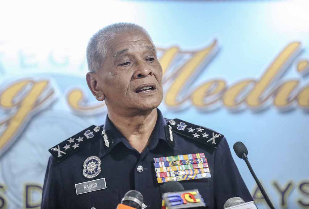 Deputy Inspector General of police Tan Sri Noor Rashid Ibrahim speaks during a press conference at Maktab PDRM Cheras November 15, 2018. u00e2u20acu201d Picture by Firdaus Latif