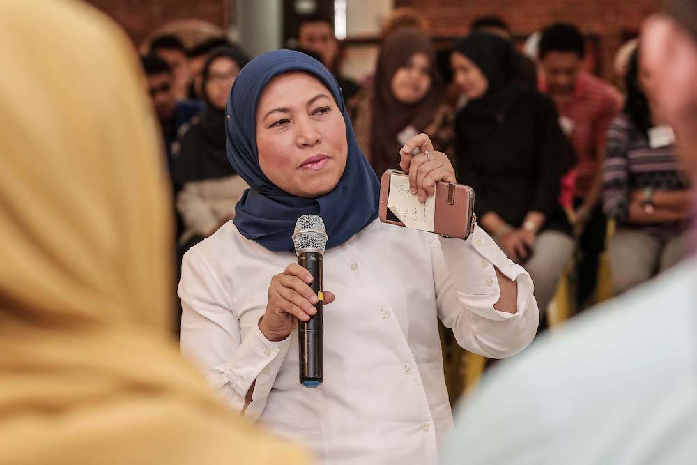 Batang Sadong MP Datuk Seri Nancy Shukri said there should be more women studying science, technology, innovation, engineering and mathematics to equalise the gender pay levels. — Picture by Hari Anggara