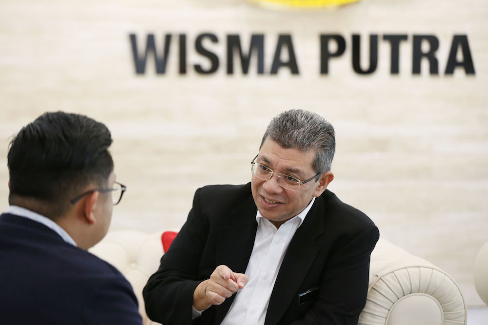 Foreign Minister Datuk Saifuddin Abdullah speaks to Malay Mail at Wisma Putra in Putrajaya November 1, 2018. u00e2u20acu201d Picture by Azinuddin Ghazali