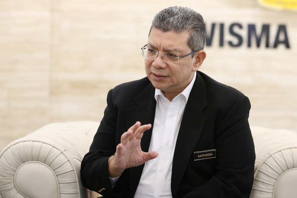 Foreign Minister Datuk Saifuddin Abdullah speaks to Malay Mail at Wisma Putra in Putrajaya November 1, 2018. u00e2u20acu201d Picture by Azinuddin Ghazali