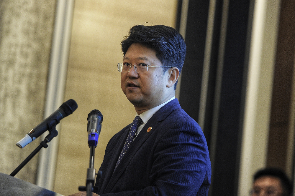 Ambassador of the Peopleu00e2u20acu2122s Republic of China to Malaysia Bai Tian delivers his opening speech during the China-Malaysia Youth Exchange & Fellowship Programme in Kuala Lumpur November 1, 2018. u00e2u20acu201d Picture by Shafwan Zaidon
