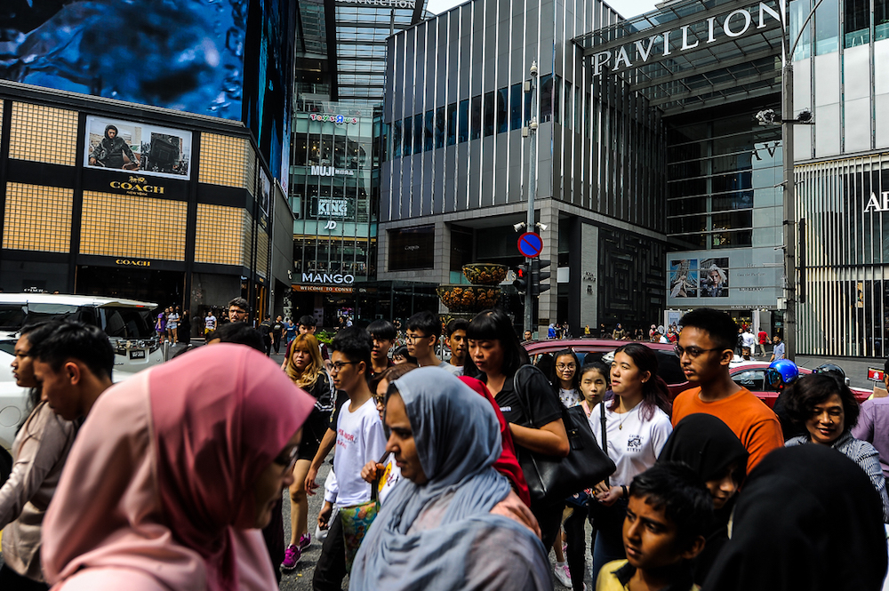 People are seen in front of Pavilion Kuala Lumpur November 1, 2018. u00e2u20acu201d Picture by Shafwan Zaidon