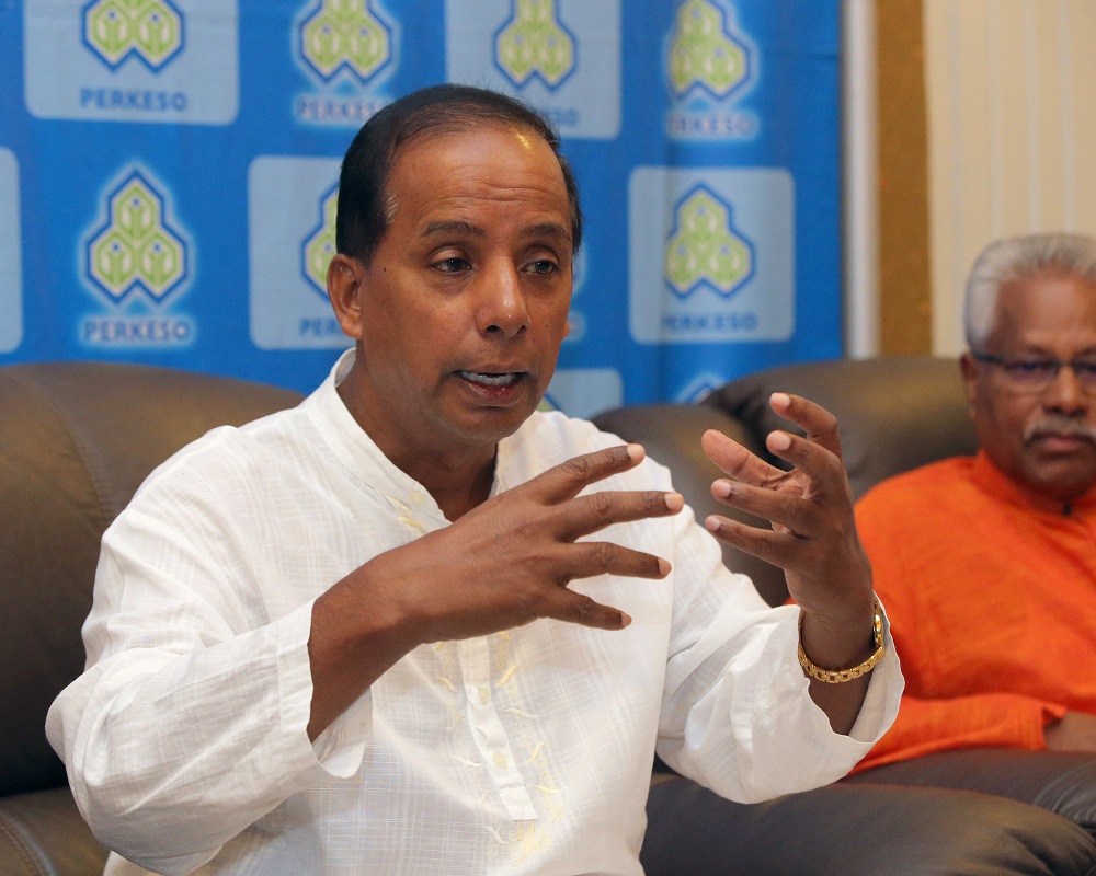 Human Resources Minister M. Kulasegaran speaks during a press conference in Ipoh November 4, 2018. u00e2u20acu201d Picture by Marcus Pheong