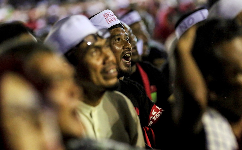 People attend an ICERD protest in Kampung Gajah, Perak November 17, 2018. — Picture by Farhan Najib