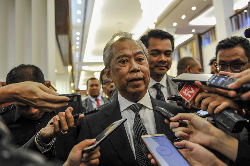 Tan Sri Muhyiddin Yassin speaks during a press conference at the Parliament, Kuala Lumpur November 19, 2018. u00e2u20acu201d Picture by Firdaus Latif