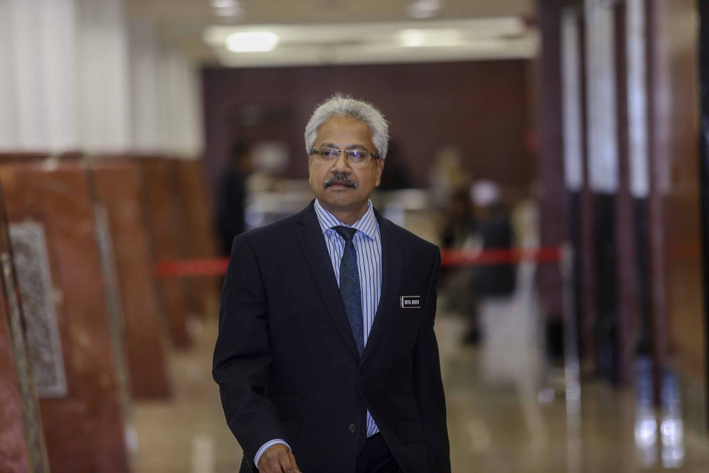 Senator P. Waytha Moorthy is seen at Parliament, Kuala Lumpur November 19, 2018. u00e2u20acu201d Picture by Firdaus Latif
