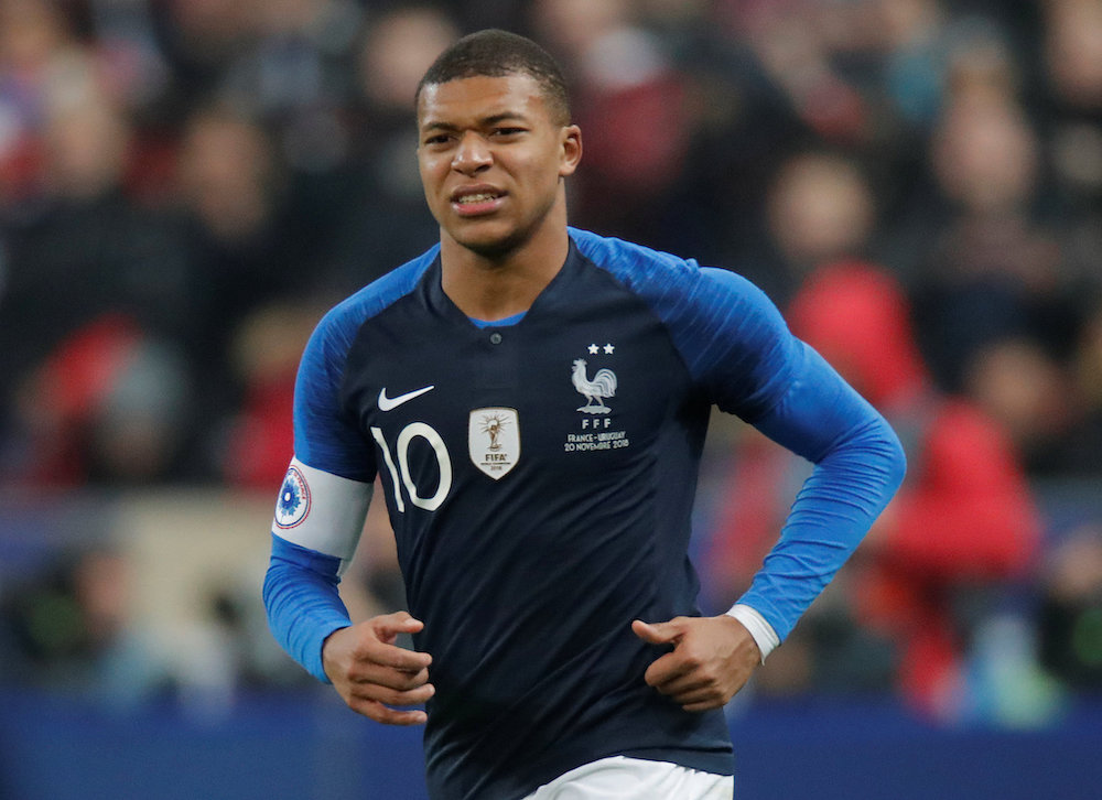 France's Kylian Mbappe during the match against Uruguay at Stade de France, Saint-Denis November 20, 2018. u00e2u20acu201d Reuters pic