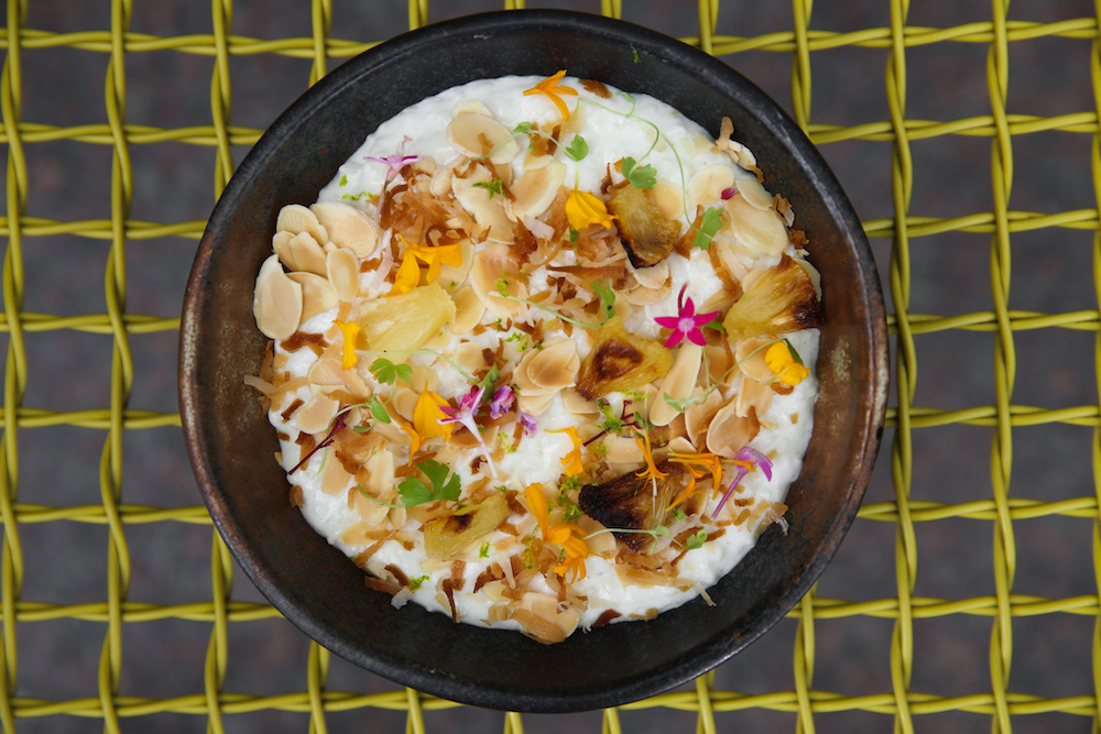 Rice pudding made by Plentyfull restaurant using food from The Food Bank Singapore.