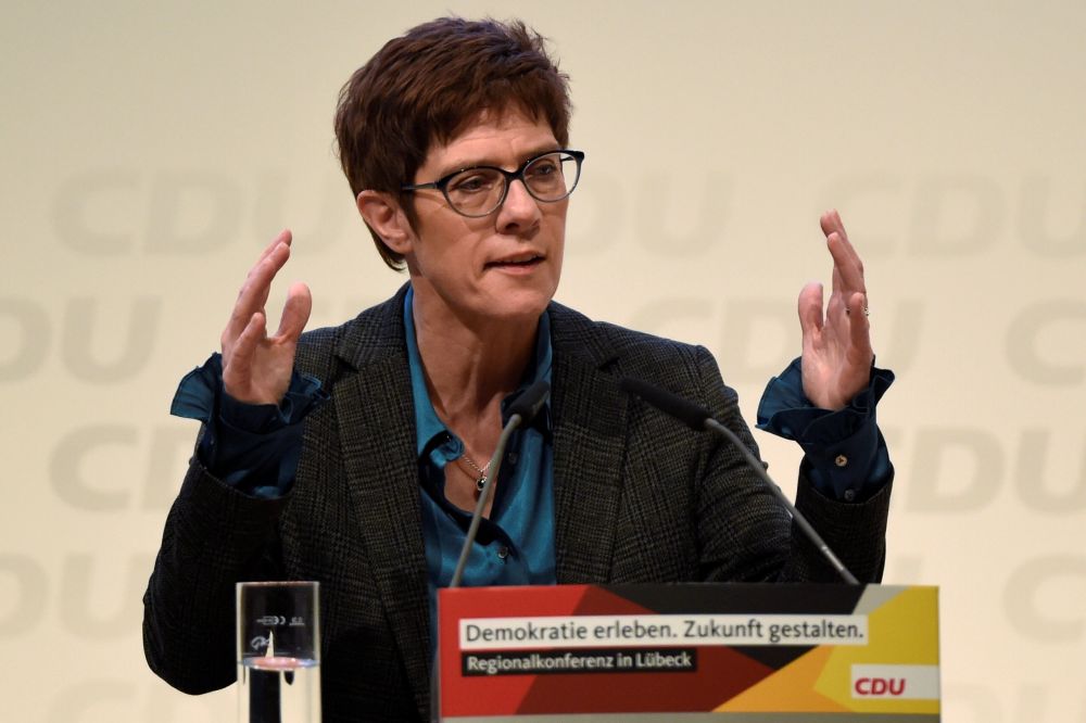 Christian Democratic Union (CDU) candidate Annegret Kramp-Karrenbauer speaks at a regional conference in Luebeck, Germany November 15, 2018. u00e2u20acu2022 Reuters pic