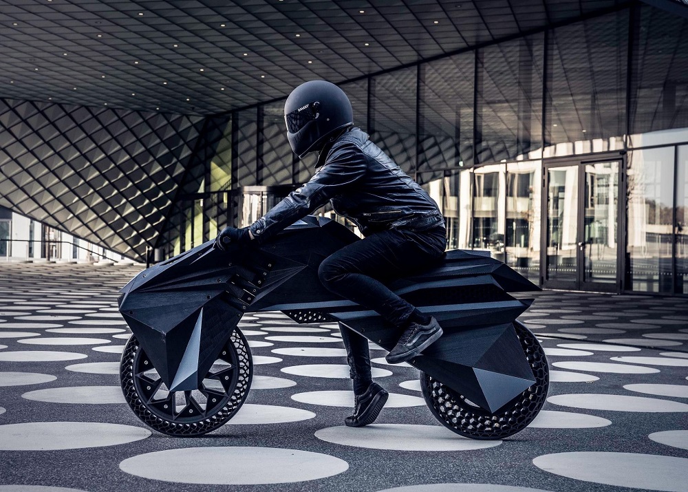 BigRep presents the Nera 3D-printed electric motorcycle. u00e2u20acu201d AFP pic