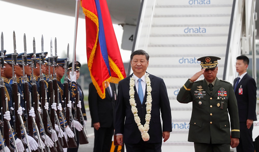 China's President Xi Jinping walks past honour guards upon his arrival at Ninoy Aquino International airport during a state visit in Manila, Philippines, November 20, 2018. u00e2u20acu201d  Reuters pic