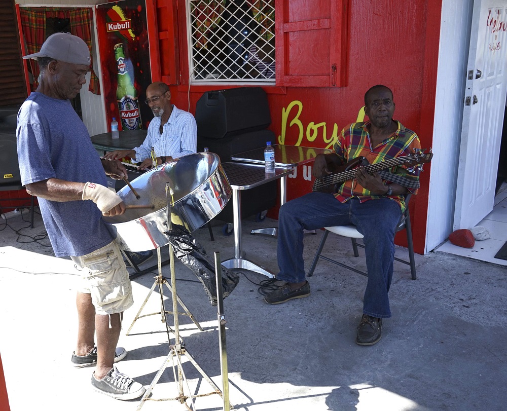 A street band performs during the World Music Creole Festival in Roseau, Dominica October 26, 2018. u00e2u20acu201d AFP pic 