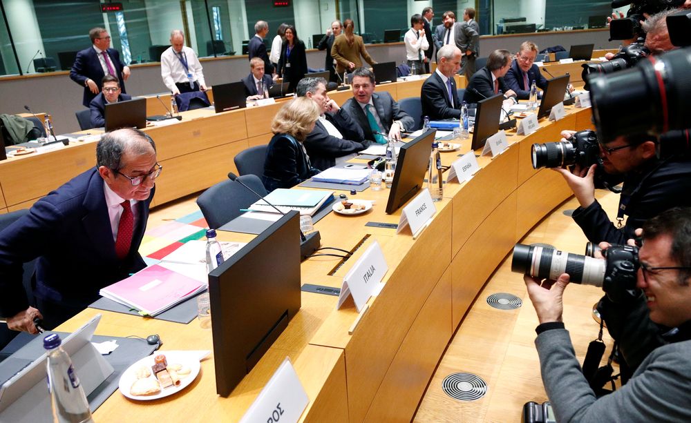 Italyu00e2u20acu2122s Economy Minister Giovanni Tria attends a euro zone finance ministers meeting in Brussels, Belgium November 5, 2018. u00e2u20acu201d Reuters pic