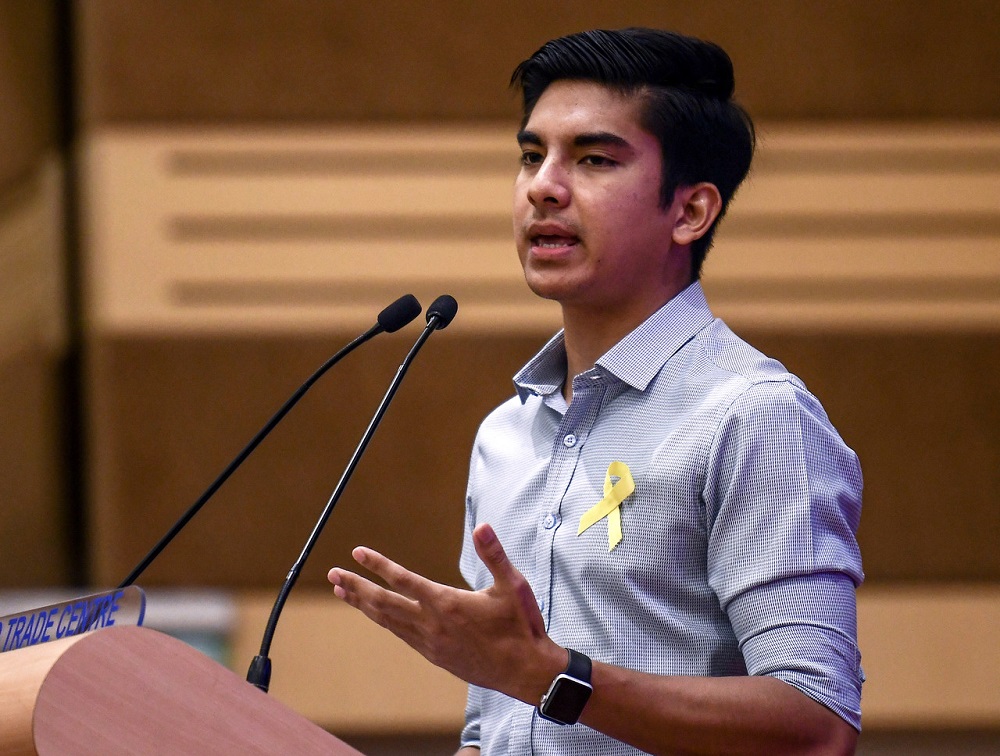 Youth and Sports Minister Syed Saddiq Syed Abdul Rahman speaks during the National Youth Research Seminar 2018 at Putra World Trade Centre in Kuala Lumpur November 12, 2018. u00e2u20acu201d Bernama pic