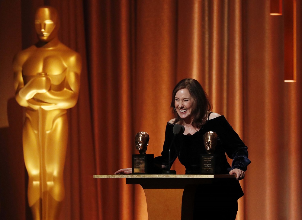 Honouree Kathleen Kennedy accepts the Irving G. Thalberg Memorial award at the 2018 Governors Awards in Hollywood, California November 18, 2018. u00e2u20acu201d Reuters pic  