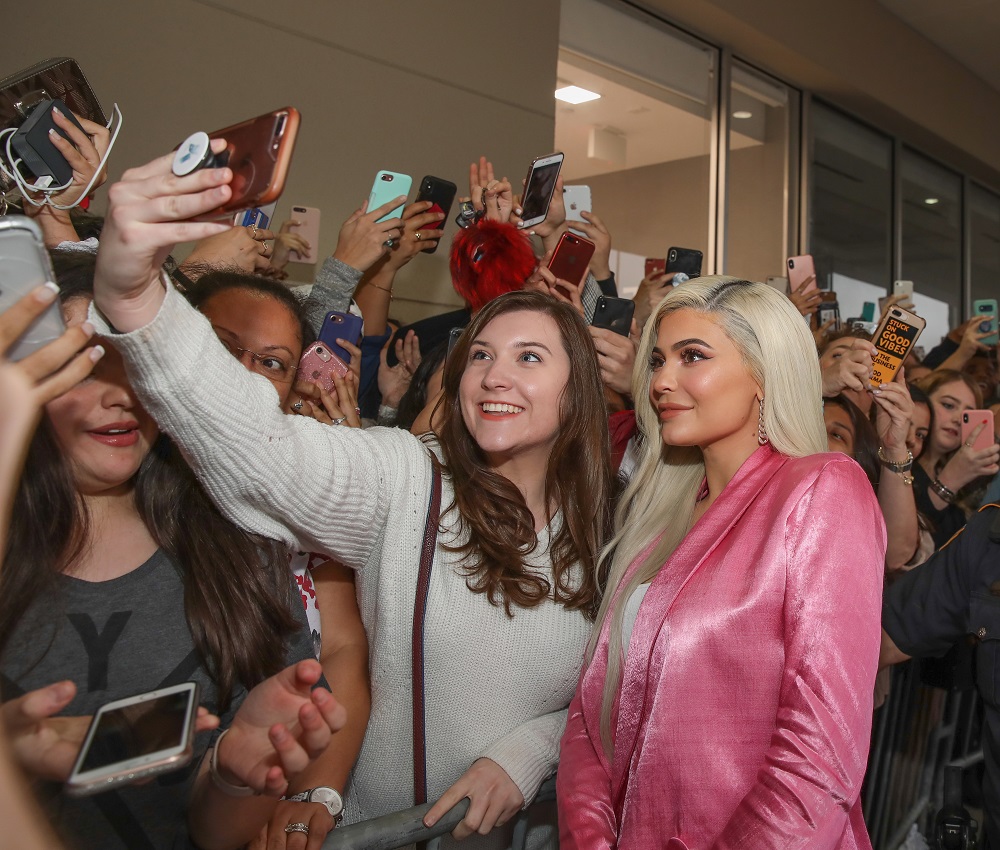 Kylie Jenner visits Houston Ulta Beauty to promote the exclusive launch of Kylie Cosmetics with the beauty retailer, starting this month on November 18, 2018 in Houston, Texas. u00e2u20acu201d Rick KernGetty Images for Ulta BeautyAFP pic