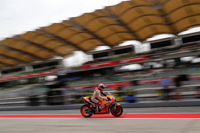 Repsol Hondau00e2u20acu2122s Marc Marquez during practice for the Malaysian Moto GP at the Sepang International Circuit, November 3, 2018 .u00e2u20acu201du00c2u00a0Reuters pic