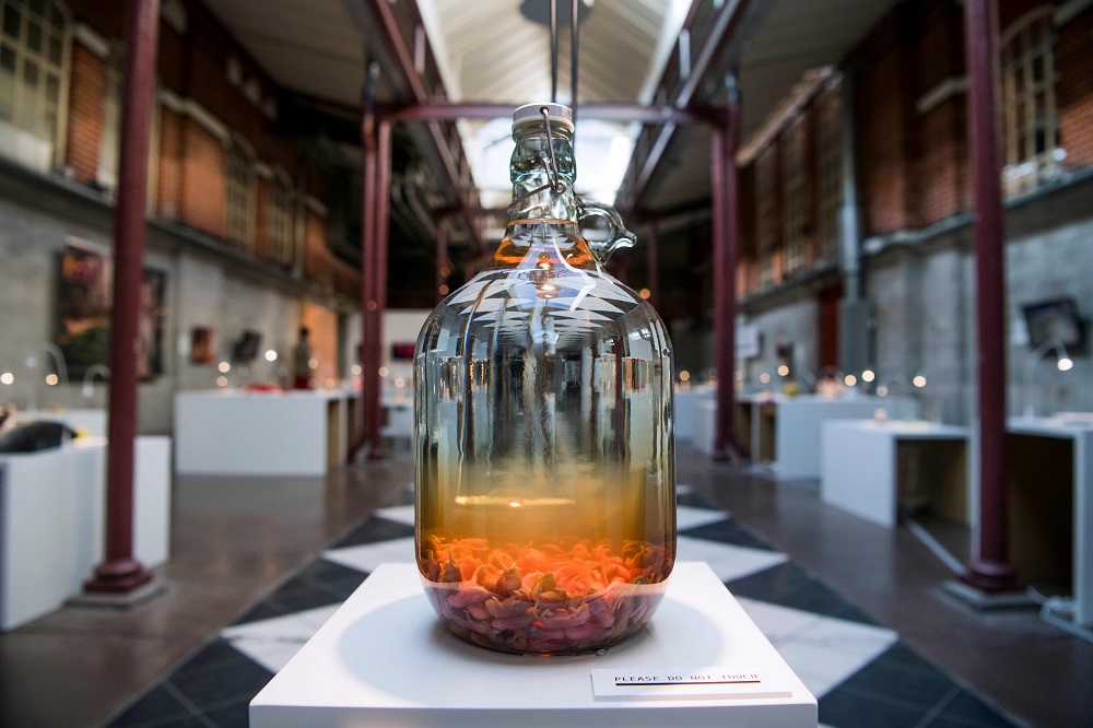 The ‘Mouse Wine’ from China is on view at the Disgusting Food Museum in Malmo, Sweden November 7, 2018. — AFP