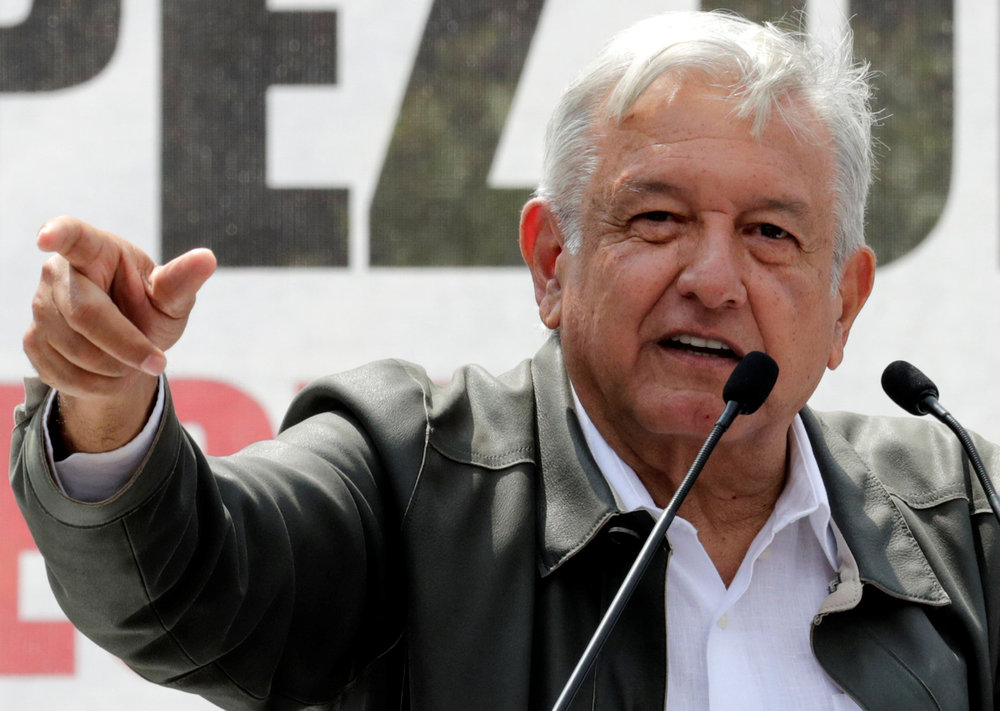 Mexico's President-elect Andres Manuel Lopez Obrador attends a rally as part of a tour to thank supporters for his victory in the July 1 election, in Mexico City September 29, 2018. u00e2u20acu201d Reuters pic