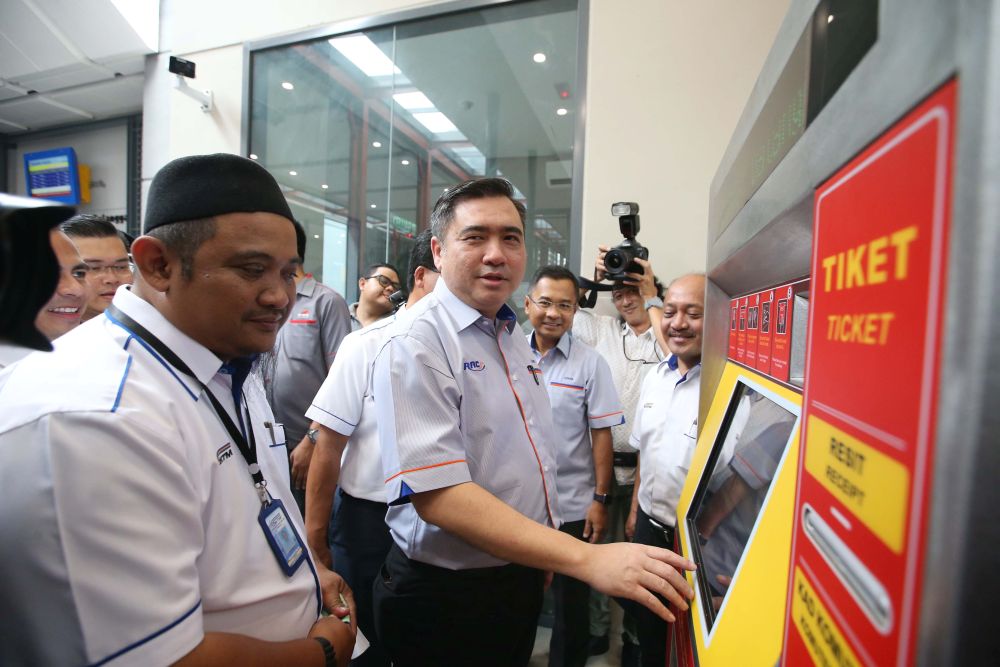 Transport Minister Anthony Loke is pictured during the launch of the new Abdullah Hukum KTM station November 1, 2018. u00e2u20acu201d Picture by Miera Zulyana