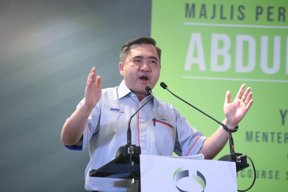 Transport Minister Anthony Loke speaks during the launch of the new Abdullah Hukum KTM station November 1, 2018. u00e2u20acu201d Picture by Miera Zulyana