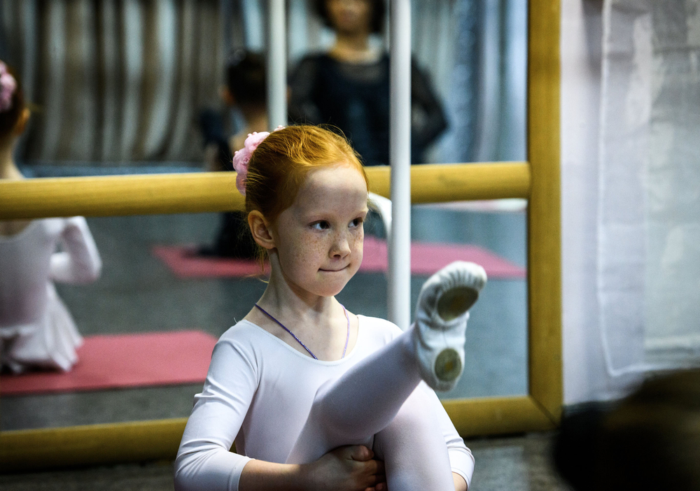 A girl attends a class at a ballet studio in Moscow. u00e2u20acu201d AFP pic