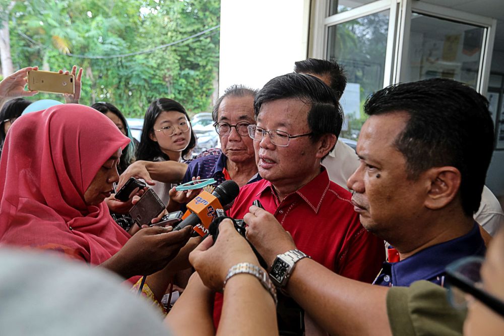 Penang Chief Minister Chow Kon Yeow speaks to reporters after the opening of Victor Malaysia International Series 2018 in George Town November 6, 2018. u00e2u20acu2022 Picture by Sayuti Zainudin