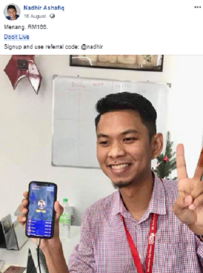 A screenshot from one of the winners.
