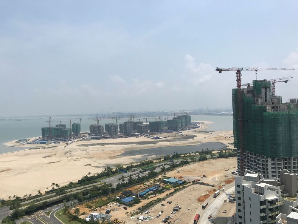 Residential buildings under construction at Forest City in Johor. u00e2u20acu201d Reuters pic