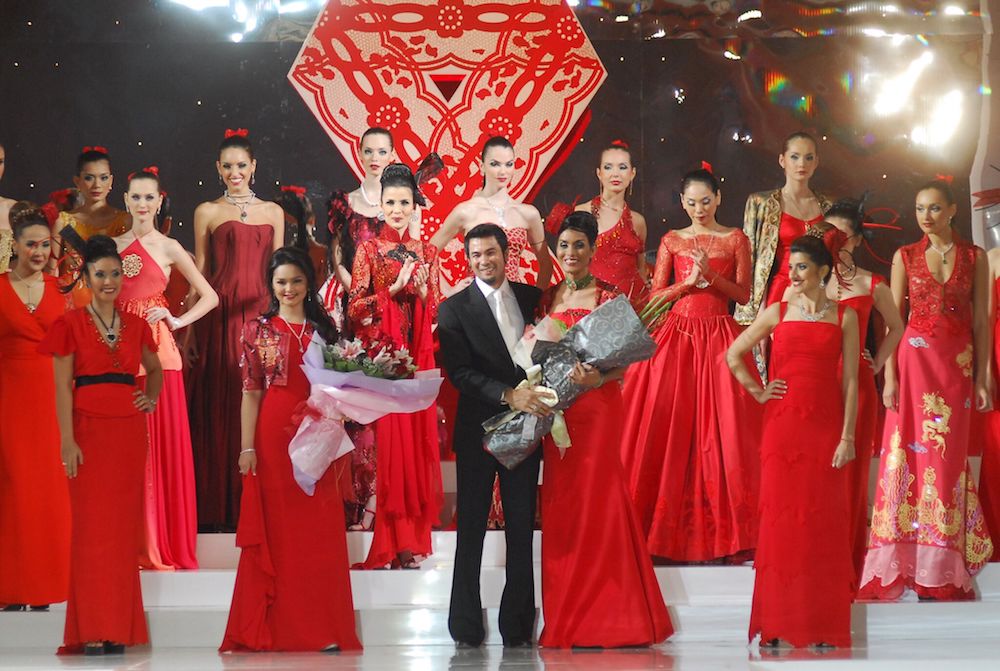 Datuk Bernard Chandran shows off his creations at the 2006 event. u00e2u20acu201d Picture courtesy of MAF