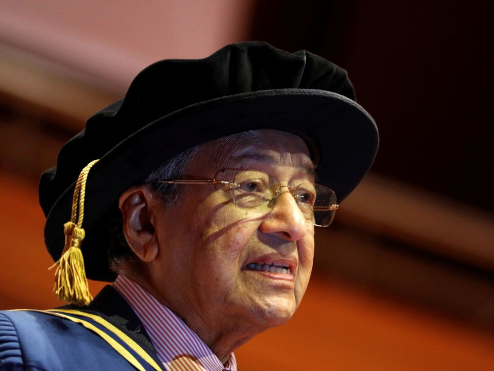 Malaysia's Prime Minister Tun Dr Mahathir Mohamad speaks after he was conferred an honorary Doctor of Laws degree at the National University of Singapore November 13, 2018. u00e2u20acu201d Reuters pic