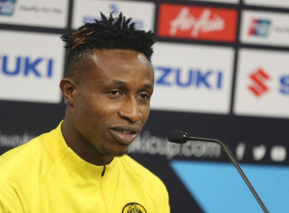 Mohamadou Sumareh during the press conference for AFF suzuki cup semifinal at Bukit jalil November 30, 2018. u00e2u20acu201d Picture by Razak Ghazali