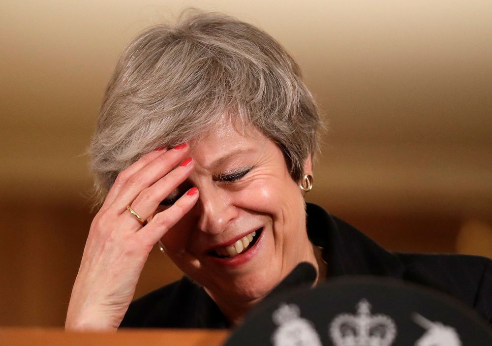 Britainu00e2u20acu2122s Prime Minister Theresa May reacts during a news conference at Downing Street in London,  November 15, 2018. u00e2u20acu201d Reuters pic