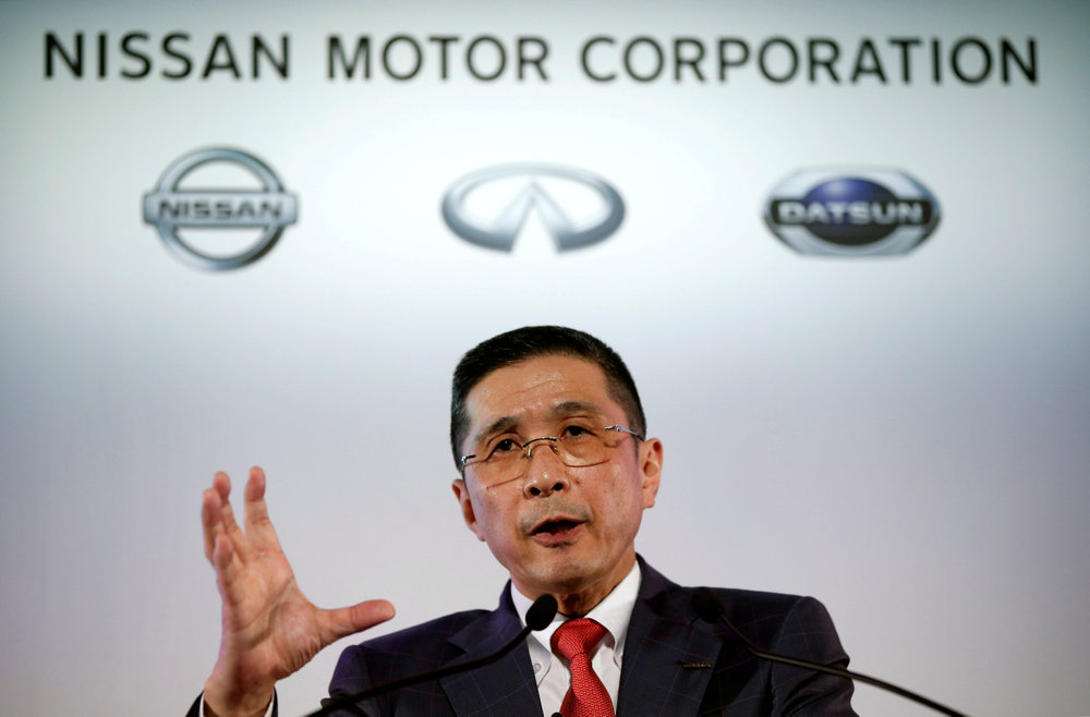 Nissan Motor Co's President and CEO Hiroto Saikawa speaks during a news conference at the company's headquarters in Yokohama, Japan May 11, 2017. u00e2u20acu201d Reuters pic