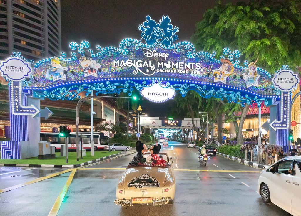The annual Chistmas street light-up on Orchard Road was launched on November 10, 2018. u00e2u20acu201d Picture courtesy of The Walt Disney Company (Southeast Asia)n