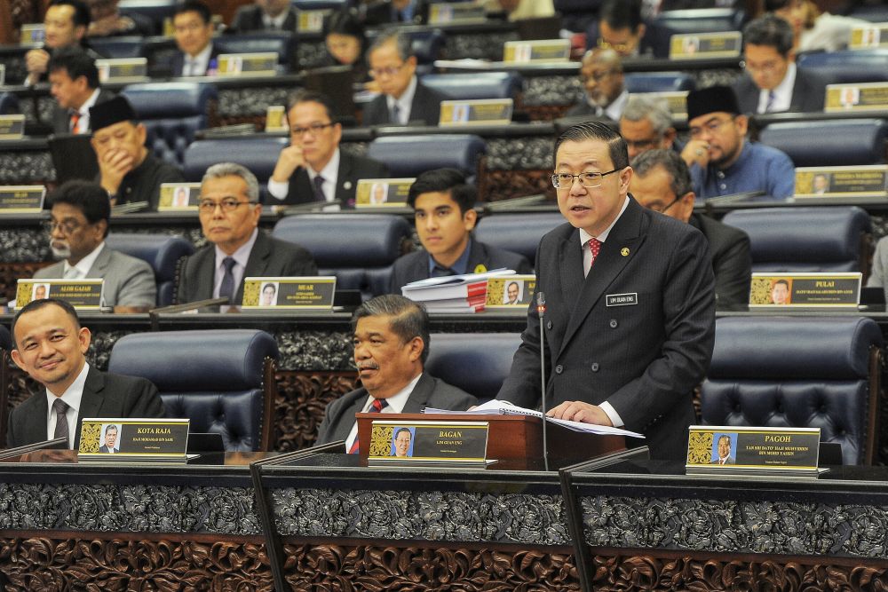 Finance Minister Lim Guan Eng tables Budget 2019 at Parliament in Kuala Lumpur November 2, 2018.u00e2u20acu2022 Picture by Shafwan Zaidon
